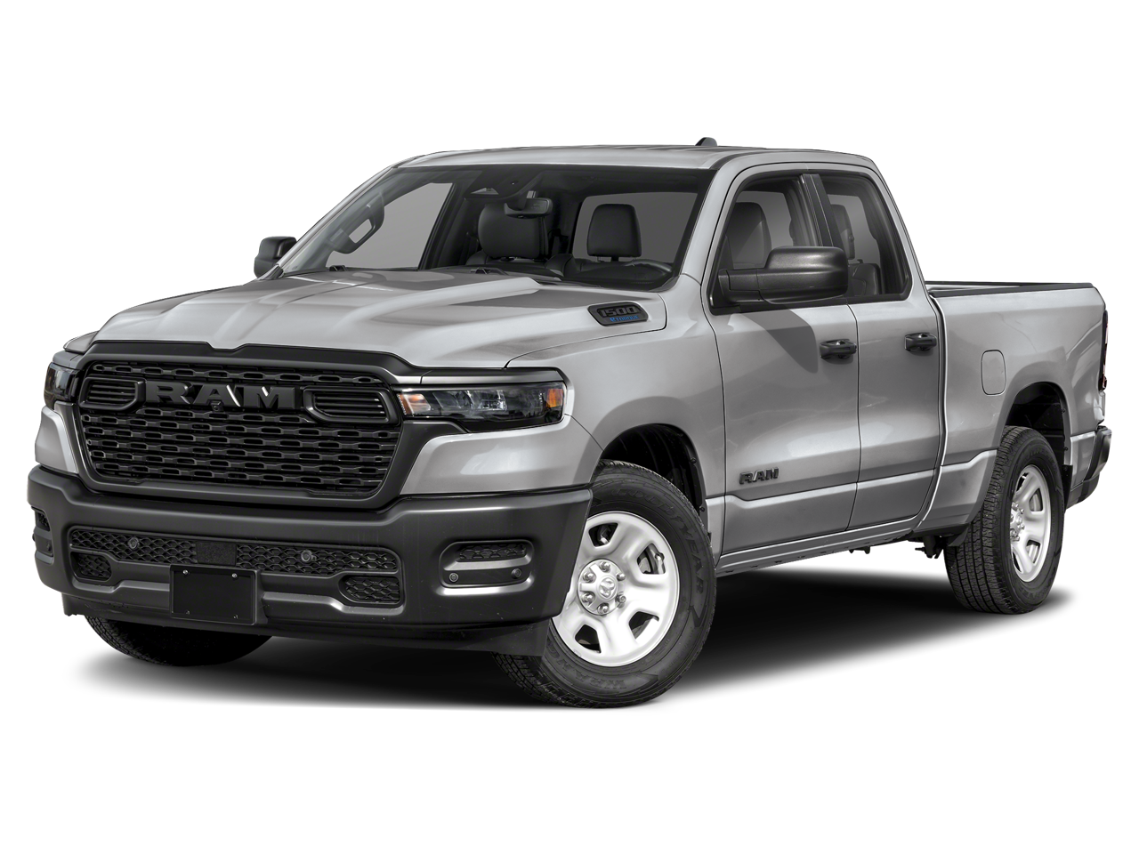 2026 RAM 1500 Express in Silver Zynith — front three-quarter view
