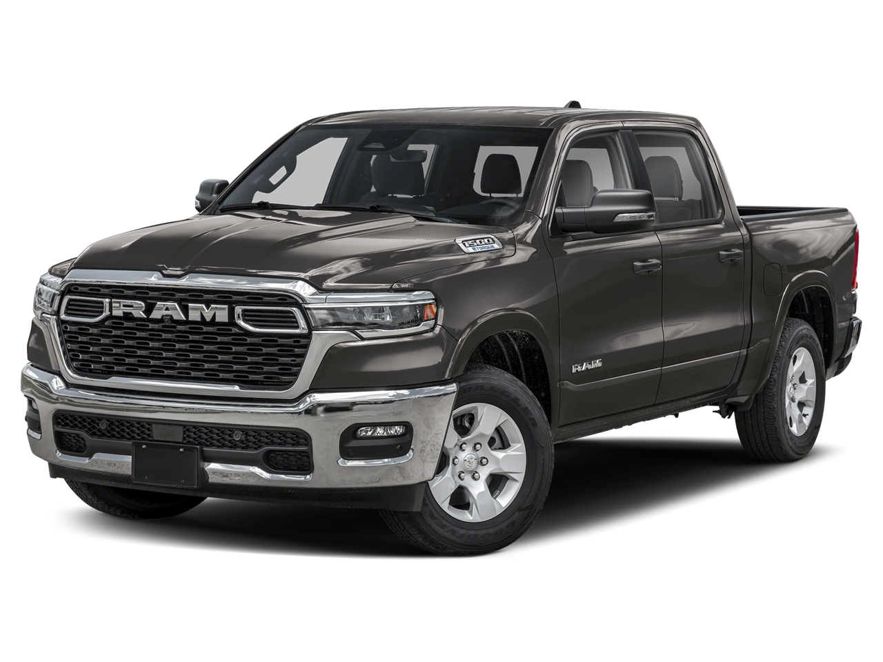 2026 RAM 1500 Big Horn/Lone Star in Granite Crystal Metallic Clearcoat — front three-quarter view