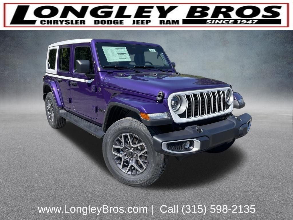2026 Jeep Wrangler Sahara in Reign — front three-quarter view