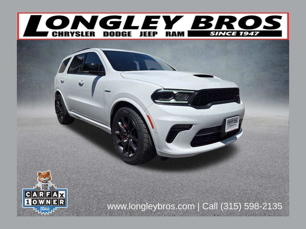 2023 Dodge Durango R/T Plus in White Knuckle Clearcoat — front three-quarter view