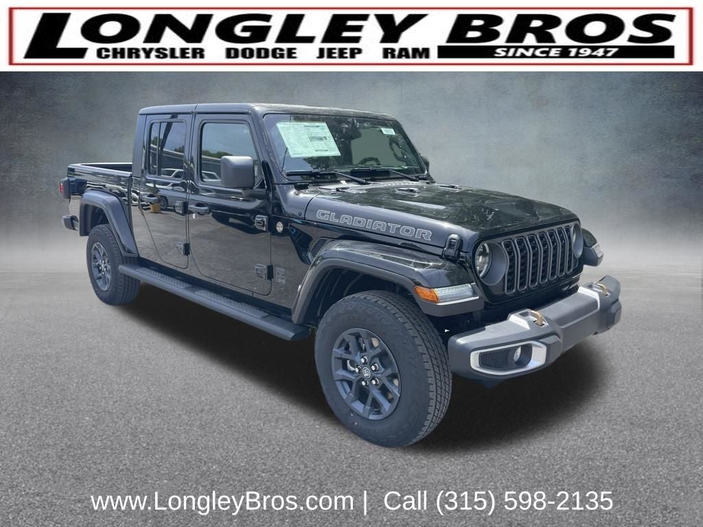2026 Jeep Gladiator 85th Anniversary Edition in Black Clearcoat — front three-quarter view