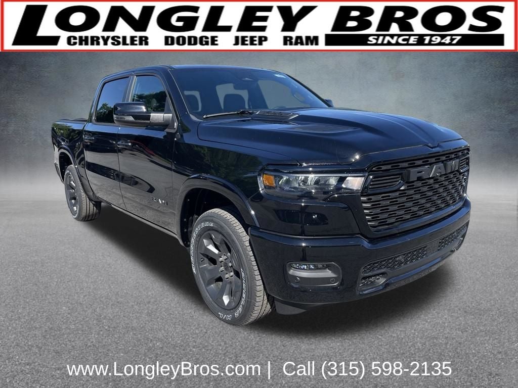 2026 RAM 1500 Big Horn/Lone Star in Diamond Black Crystal Pearlcoat — front three-quarter view