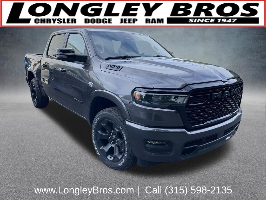 2026 RAM 1500 Big Horn/Lone Star in Granite Crystal Metallic Clearcoat — front three-quarter view