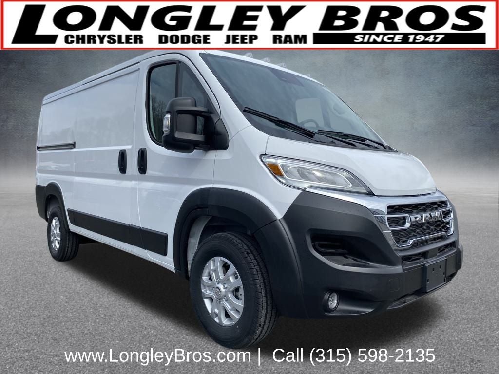 2025 RAM ProMaster 1500 Low Roof in Bright White Clearcoat — front three-quarter view