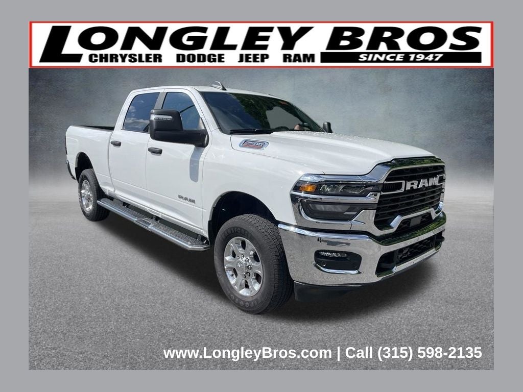 2025 RAM 2500 Big Horn in Bright White Clearcoat — front three-quarter view