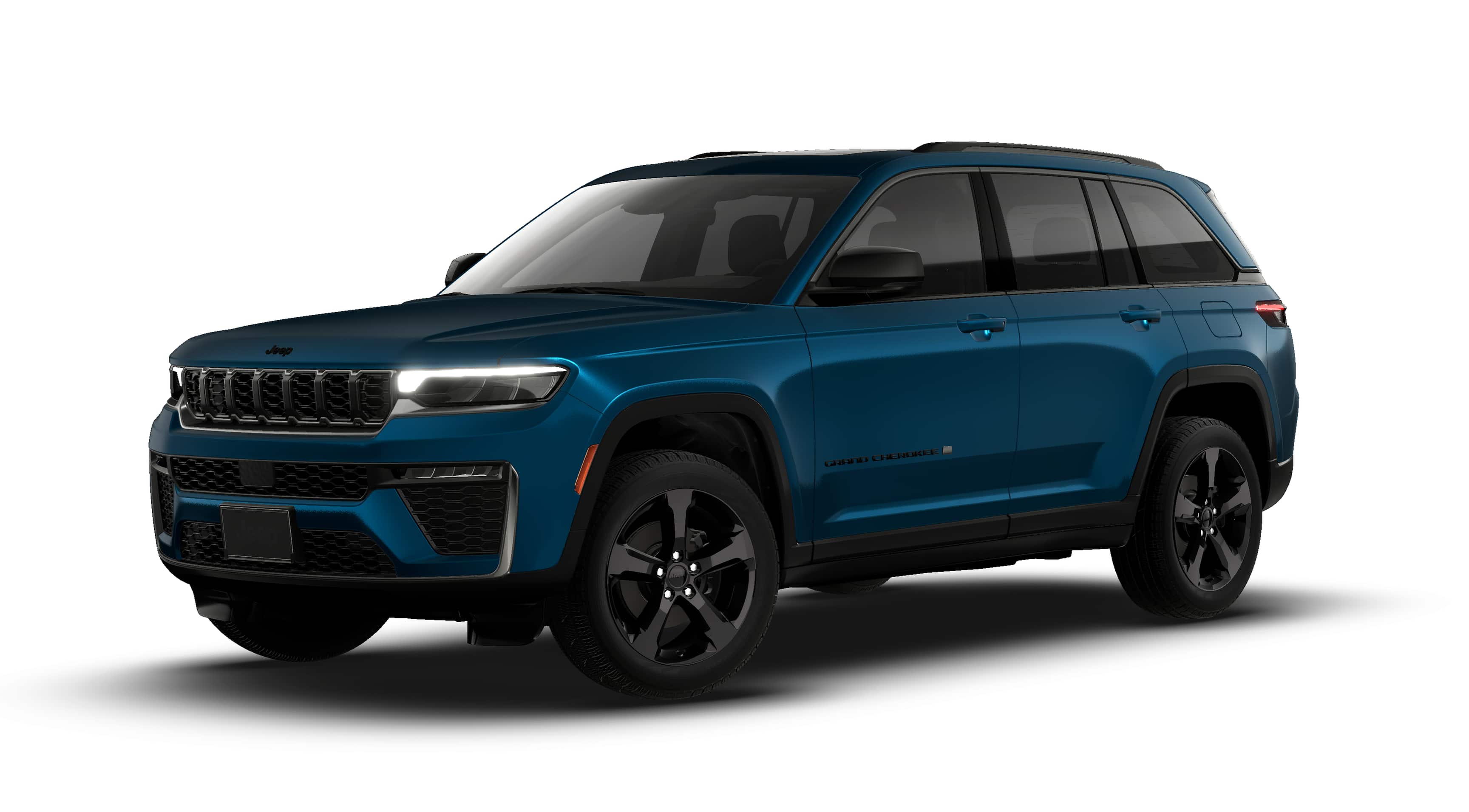 2026 Jeep Grand Cherokee GRAND CHEROKEE LIMITED 4X4 in Fathom Blue Pearl-Coat Exterior Paint — front three-quarter view