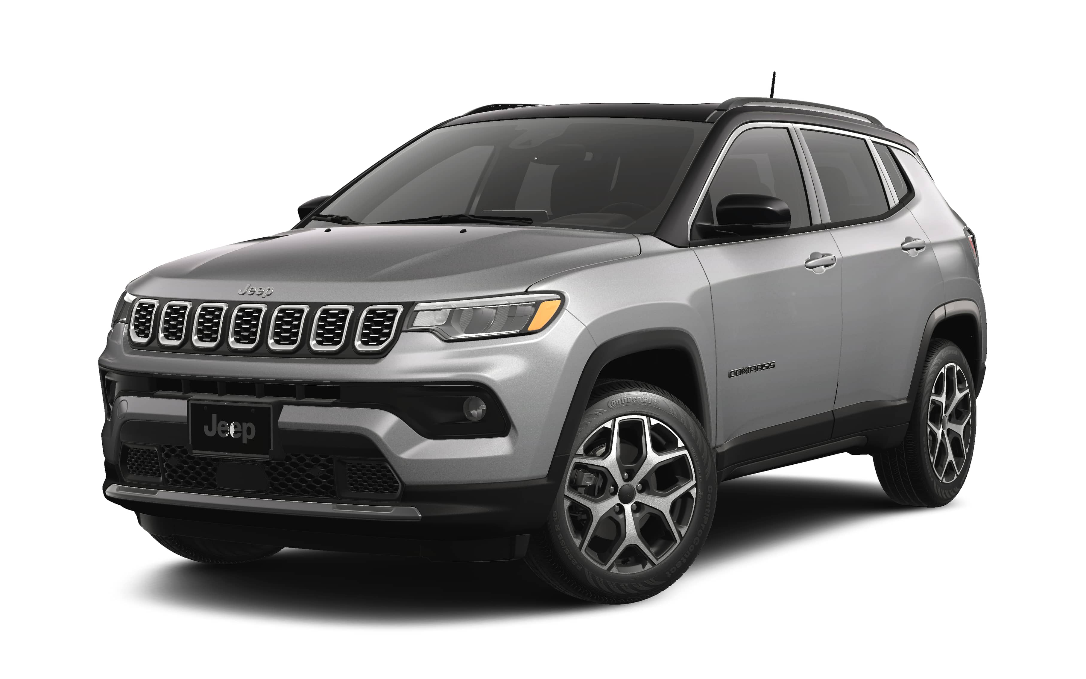 2026 Jeep Compass COMPASS LIMITED 4X4 in Silver Zynith Metallic Clear-Coat Exterior Paint — front three-quarter view