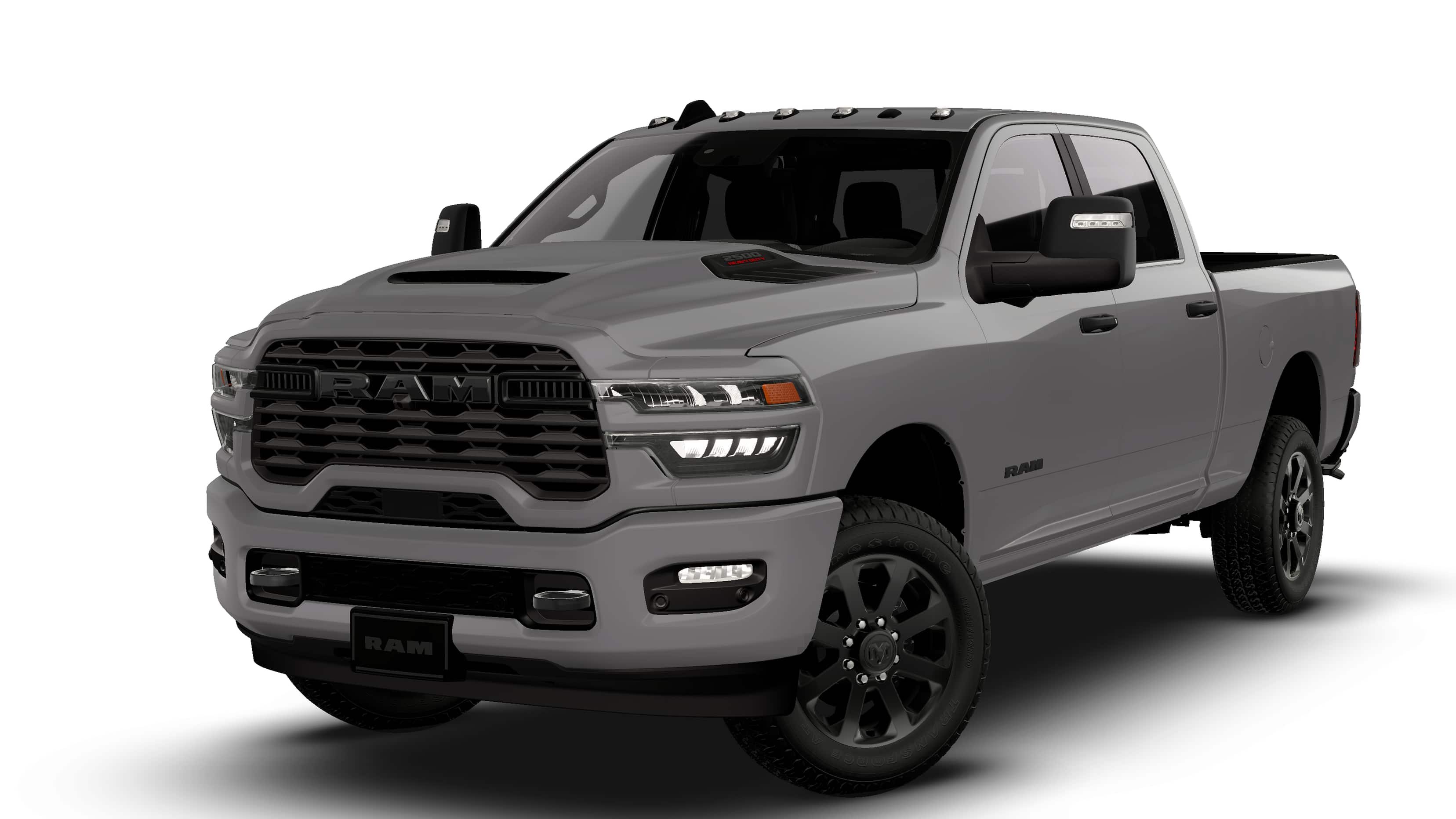 2026 RAM 2500 RAM 2500 BIG HORN CREW CAB 4X4 6'4' BOX in Ceramic Gray Clear-Coat Exterior Paint — front three-quarter view